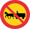 C12, Förbud mot trafik med fordon förspänt med dragdjur